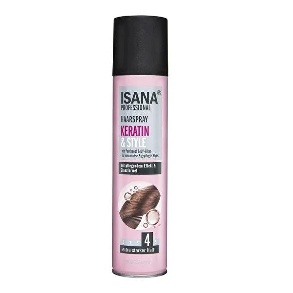 Isana Professional: Extra Strong Hold Keratin Hair Spray - Volume, Shine, Easy Brush Out - Dermatologically Tested