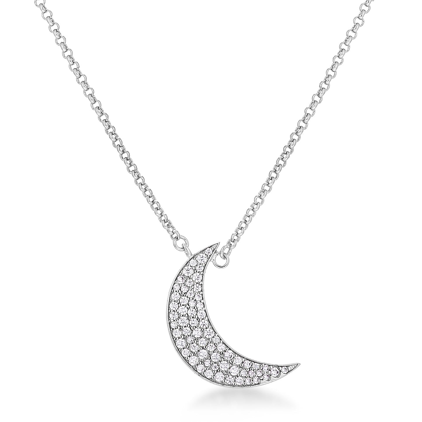 Avera To The Moon And Back Cubic Zirconia Pendant Necklace