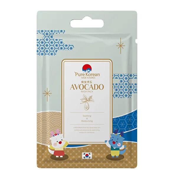 Pure Korean Avocado Face Mask - Hydrating & Soothing Skincare for Dry Skin