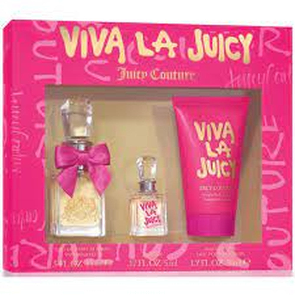 Gift/Set Viva La Juicy 3 Pcs. 3.4 Fl Perfume By Juicy Couture For Women
