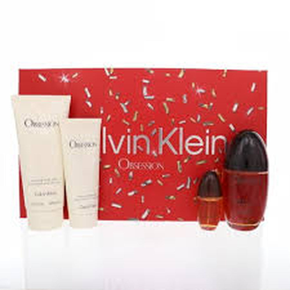 Gift/Set Obsession 4 Pcs.(3.3 Edp Spray +.6. Perfume By Calvin Klein For Women