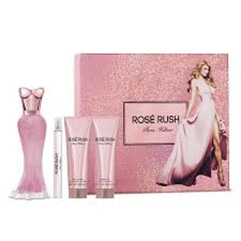 Gift/Set Paris Hilton Rose Rush 4 Pcs. 3.4 Fl Perfume By Parlux For W