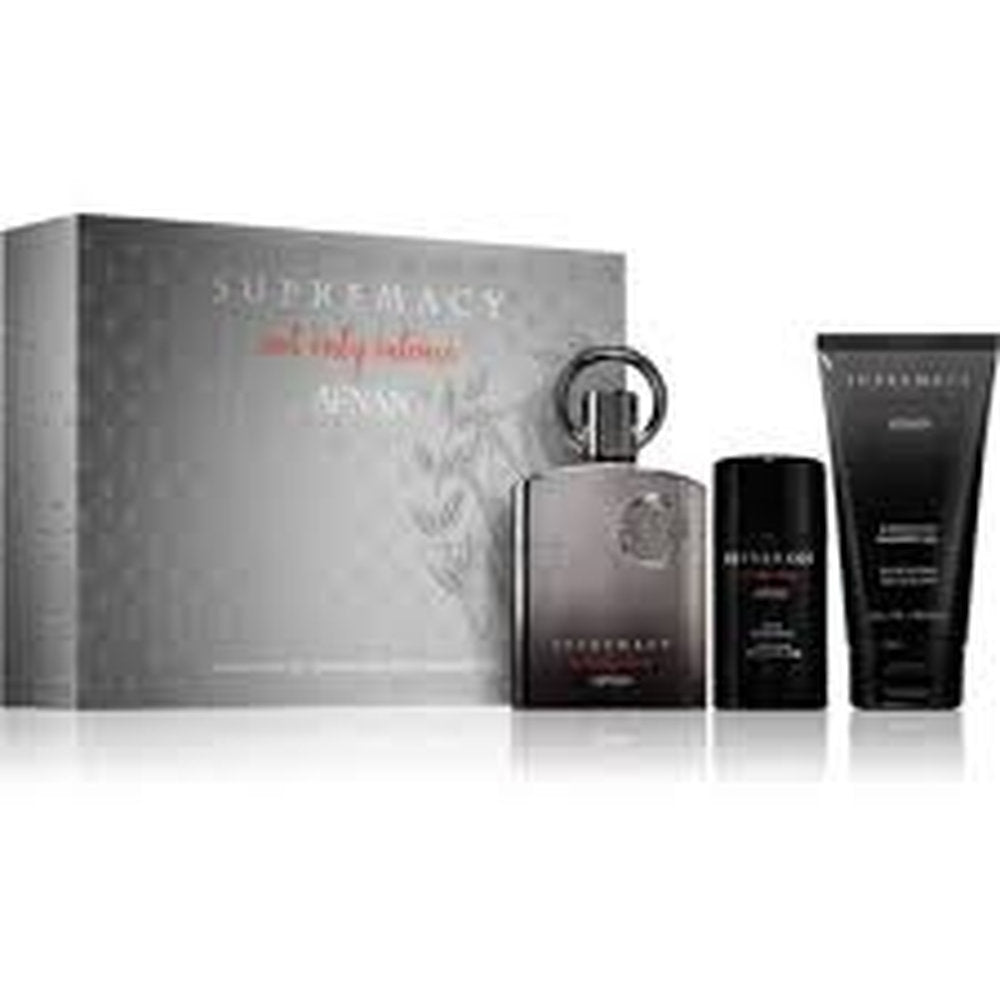 Gift/Set Afnan Supremacy Not Only Intense 3 Pcs. 3.4 Edp + 2.5 Deo+ 3.4 S.Gel -- U.A.E. For Men. Designer:Afna Perfume By Afnan For Men