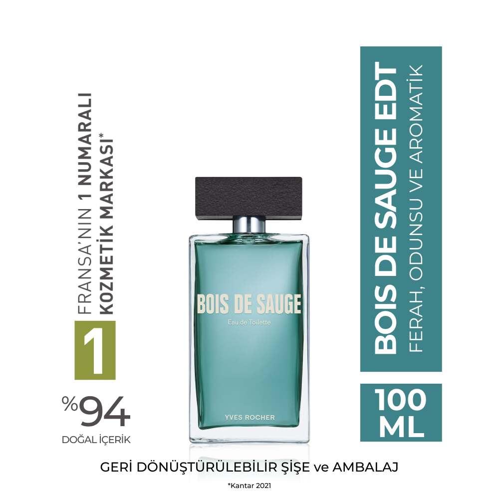 Bois de Sauge - Eau de Toilette (EDT) Perfume for Men, 3.38 fl oz - Sage, Guaiac Wood & Patchouli Fragrance by Sonia Constant