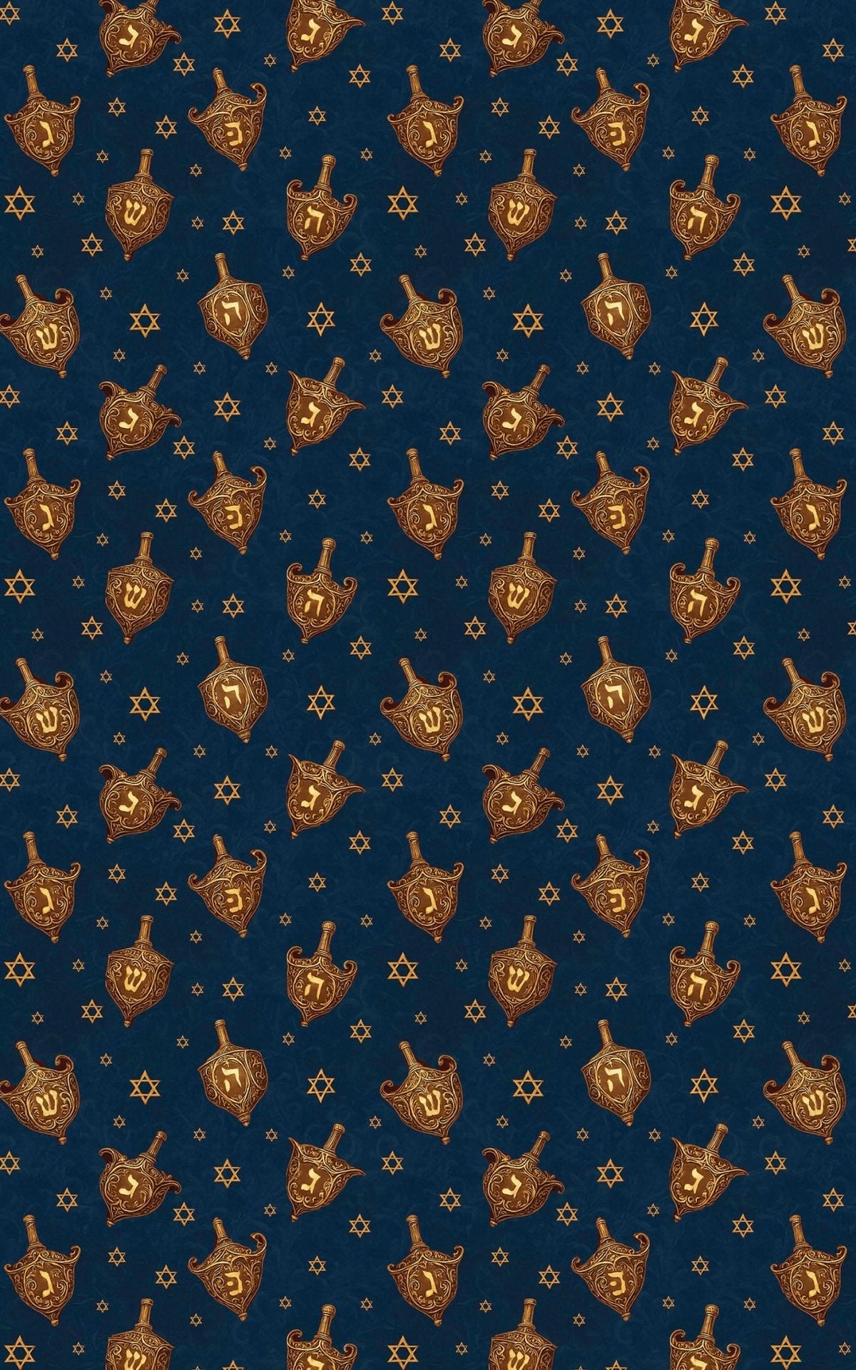 Gilded Dreidels Wrapping Paper