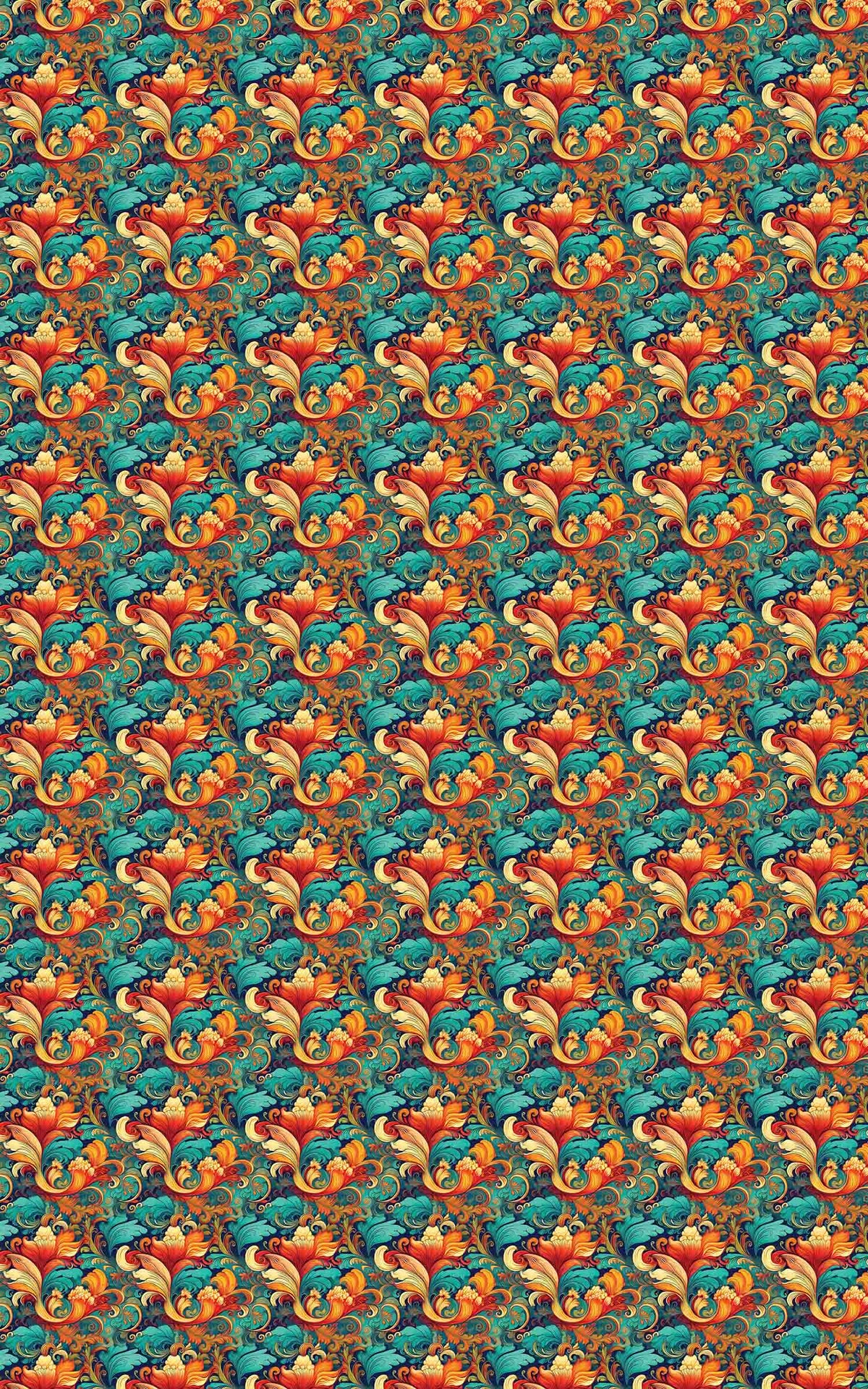 Sunset Baroque Wrapping Paper