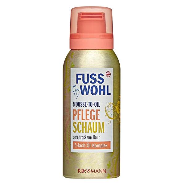 Fusswohl Foot Care Mousse - Intense Hydration for Very Dry Skin, Natural Ingredients, Non-Greasy, 3.38 fl oz