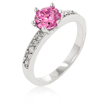 Avera Petite Engagement Ring In Sterling Silver