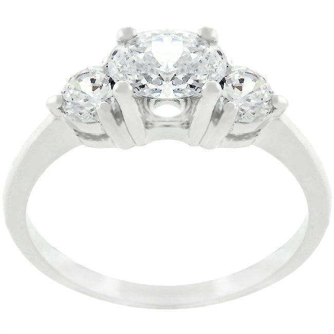 Avera Oval Serenade Triplet Ring in Gold Finish