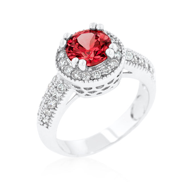 Avera Filigree Crest Eternity Ring in Polished Silver Finish