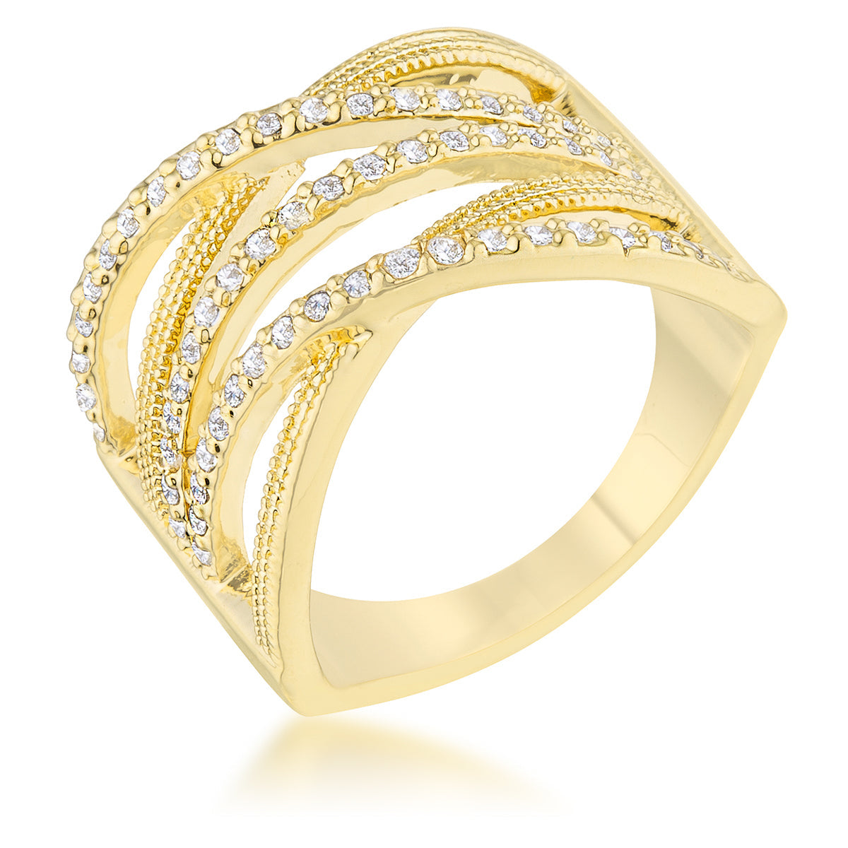 Avera Greta 0.57ct Cubic Zirconia Wide Cocktail Cable Ring