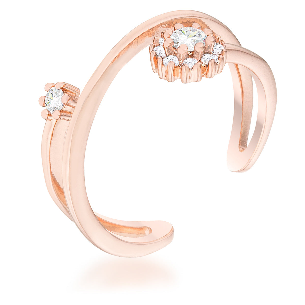 Avera Krista 0.25ct Cubic Zirconia Abstract Wrap Ring