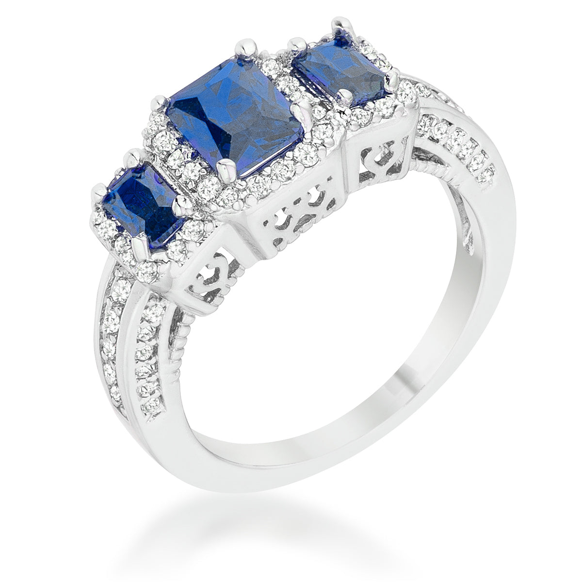 Avera Rita 2.3ct Garnet Cubic Zirconia Classic Trio Ring