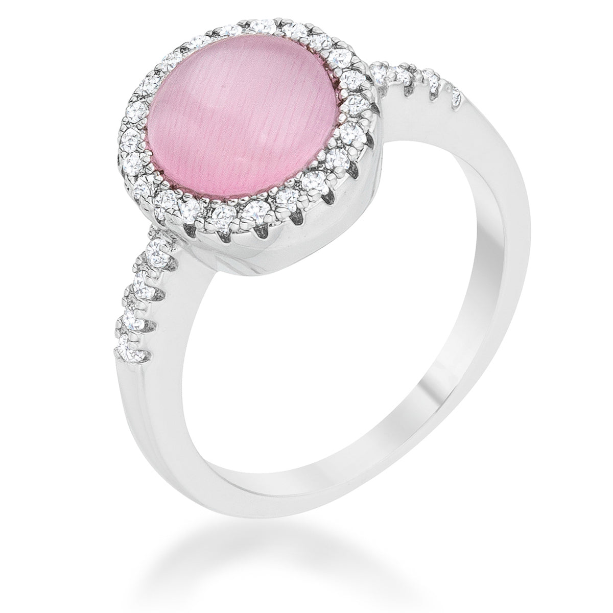 Avera Patricia 0.3ct Cubic Zirconia Cat's Eye Classic Ring