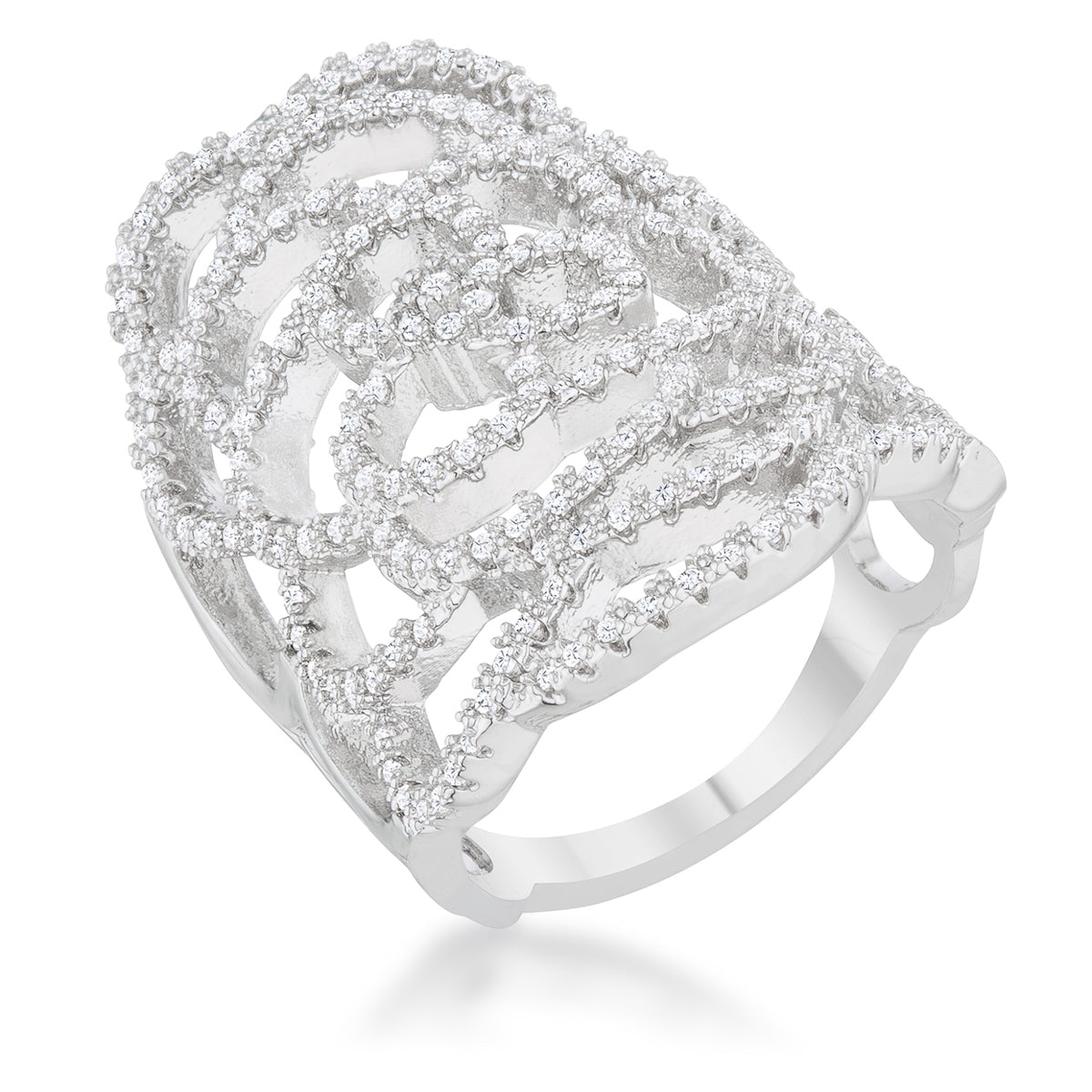 Avera Rosa 1.25ct Cubic Zirconia Filigree Cocktail Ring