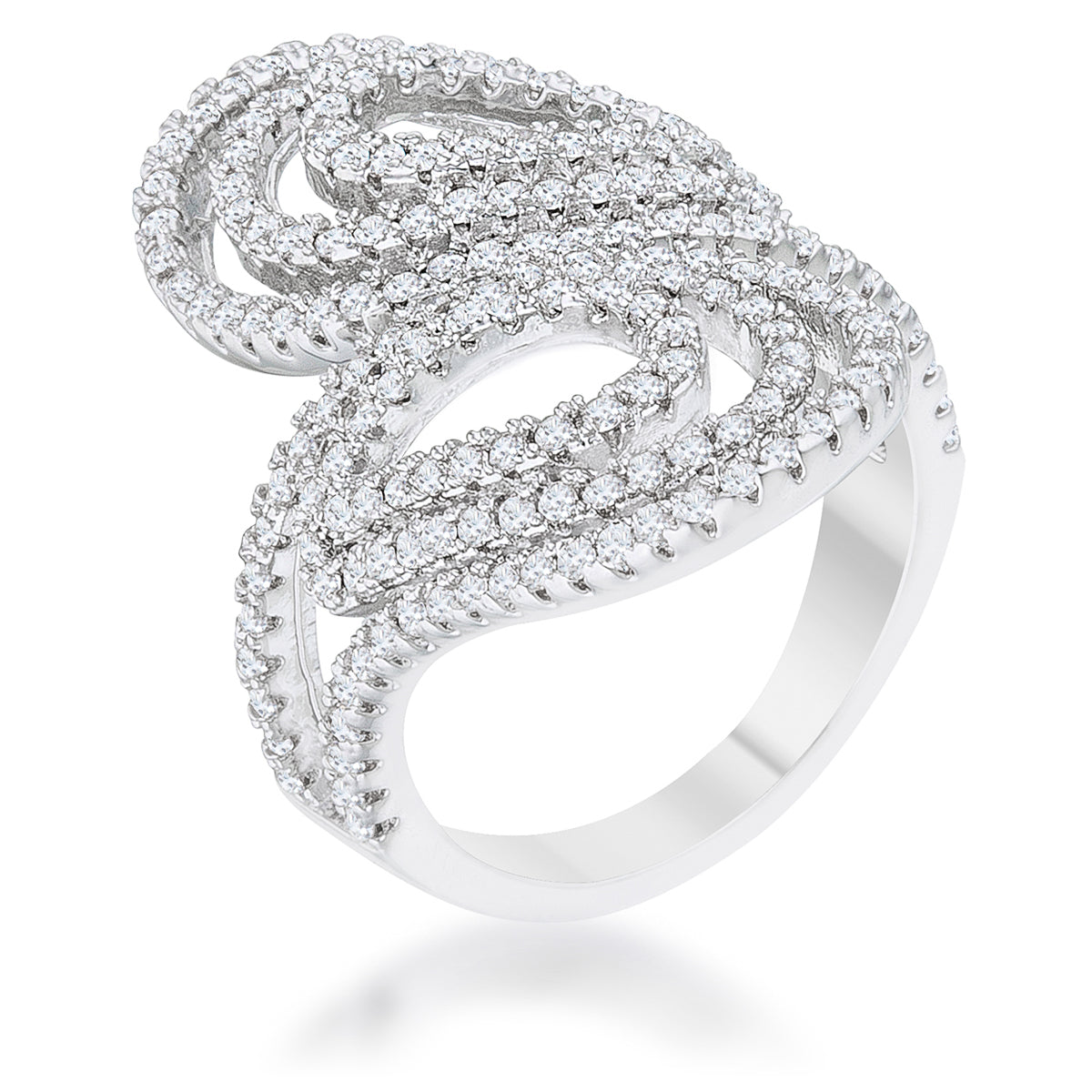 Avera Serina 1ct Cubic Zirconia Pave Circle Ring