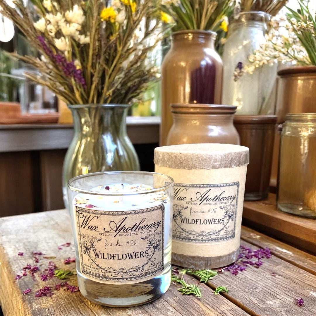 Wildflowers 7 oz Botanical Candle in Scotch Glass