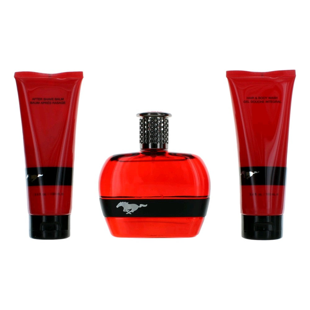 Mustang Red, 3 Piece Gift Set for Men