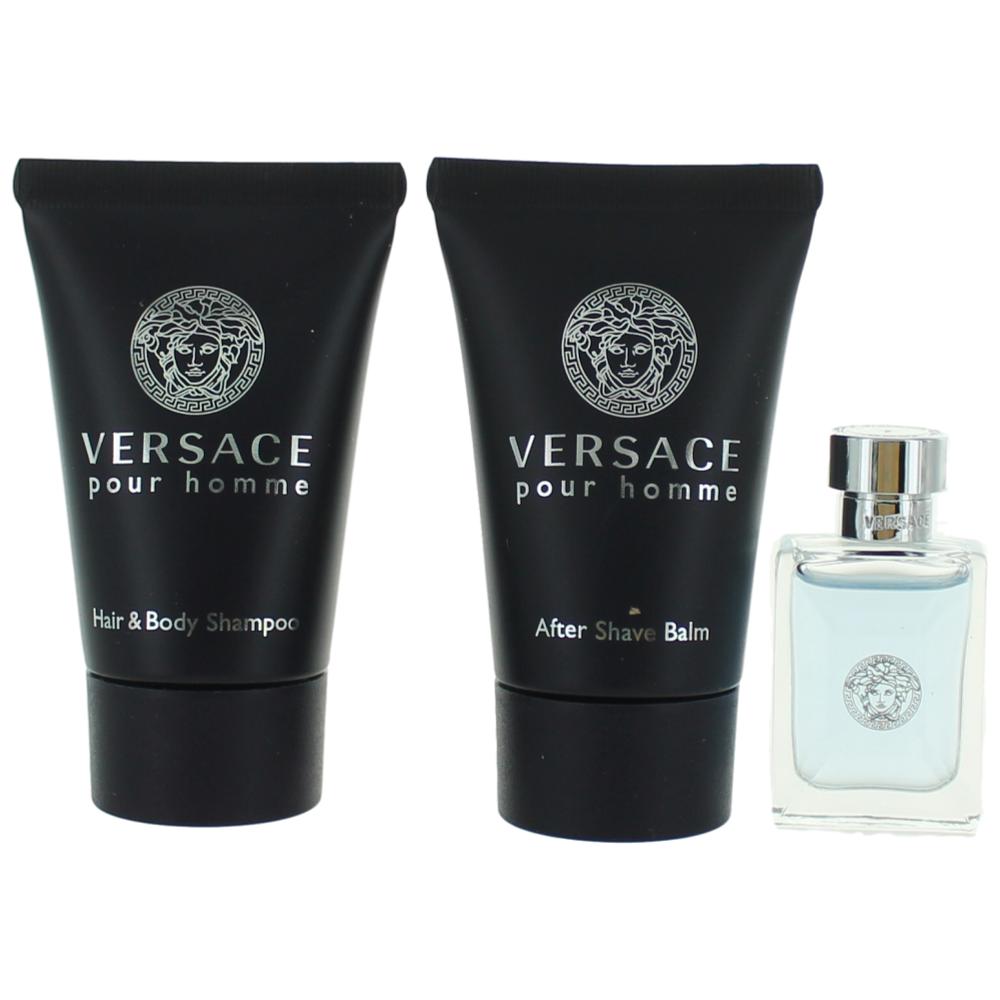 Versace Pour Homme, 3 Piece Mini Gift Set for Men