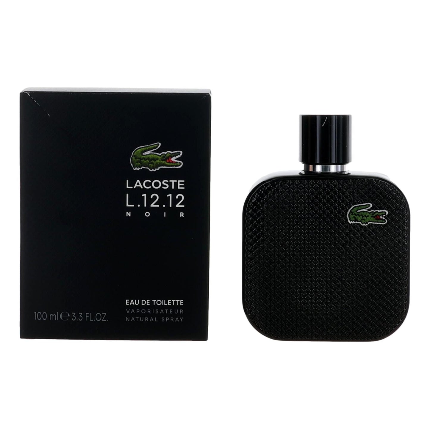 Lacose L. 12.12 Black Noir, 3.3 oz EDT Spray for Men