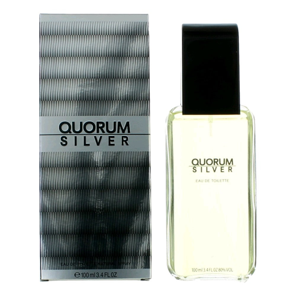 Quorum Silver, 3.4 oz EDT Spray for men