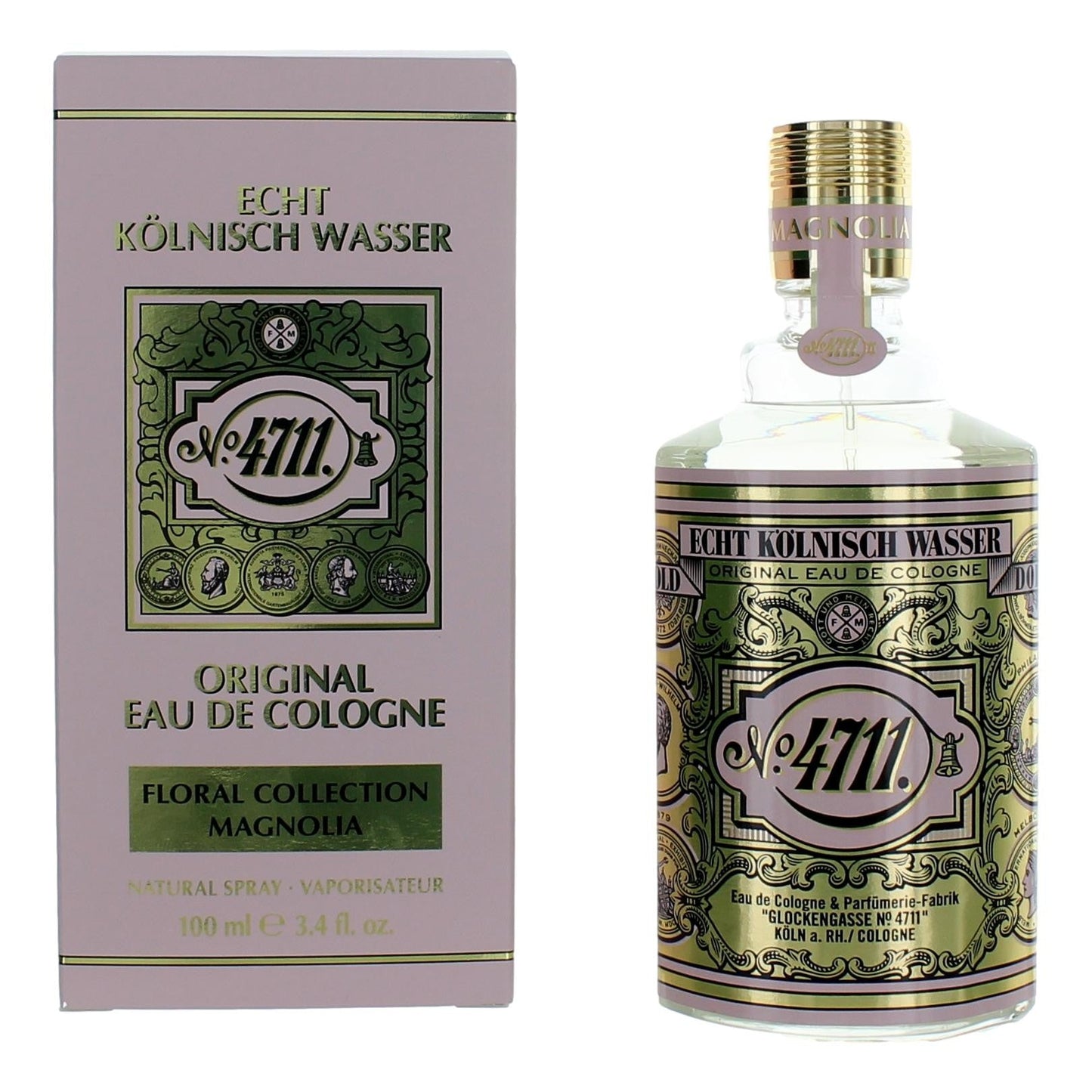 4711 Floral Collection Magnolia, 3.4oz Eau De Cologne Spray for Unisex