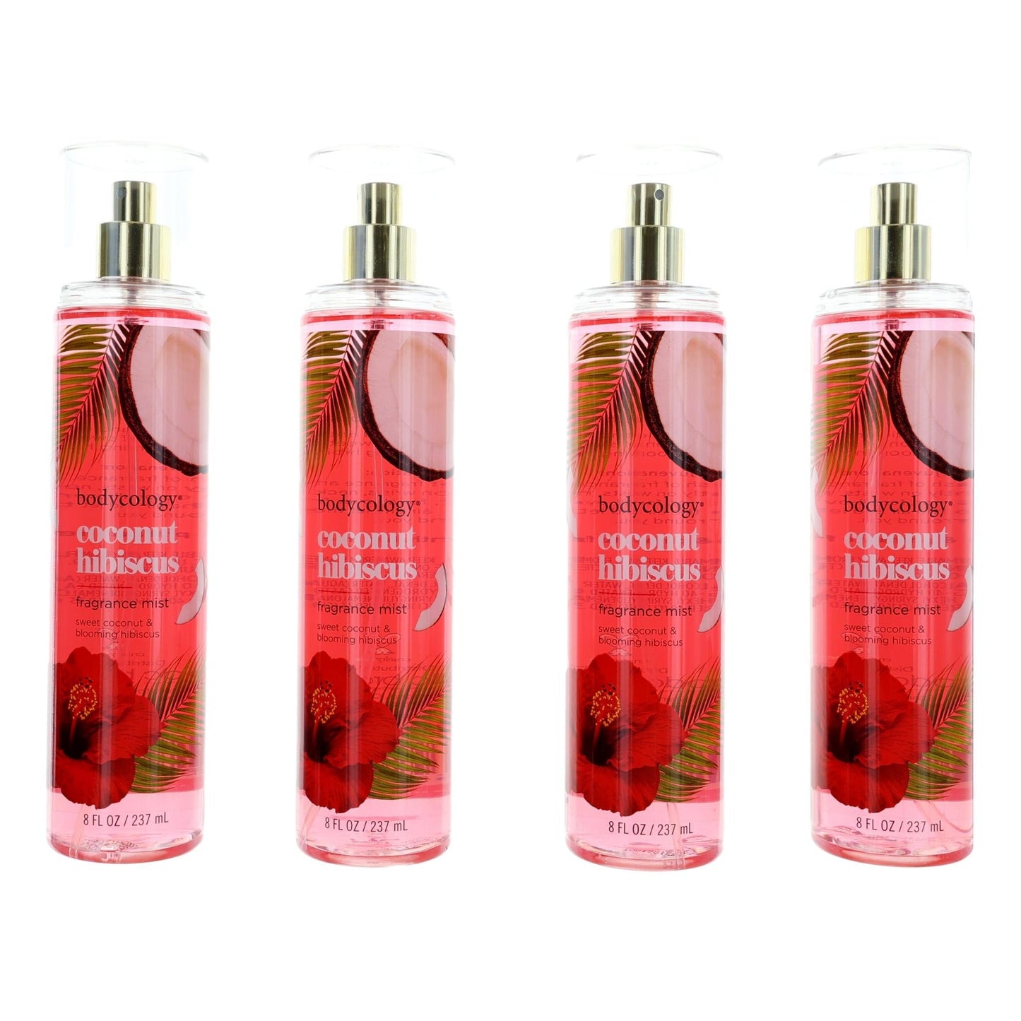 Coconut Hibiscus, 4 Pack 8 oz Fragrance Mist for Women