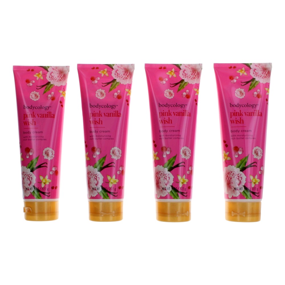 Pink Vanilla Wish, 4 Pack 8oz Moisturizing Body Cream women