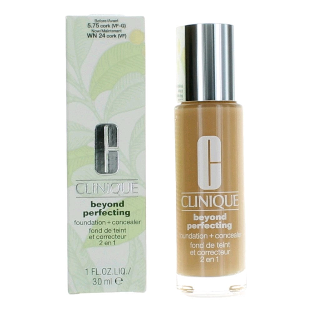 Clinique Beyond Perfecting, 1 oz Foundation + Concealer- WN 24 Cork