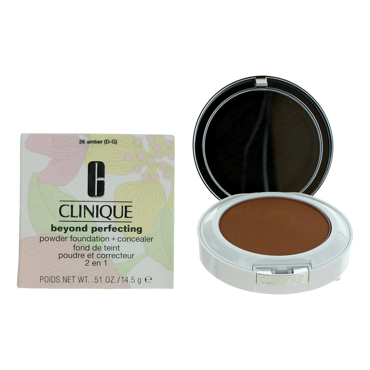 Clinique Beyond Perfecting, .51 oz Powder Foundation + Concealer- 26 Amber