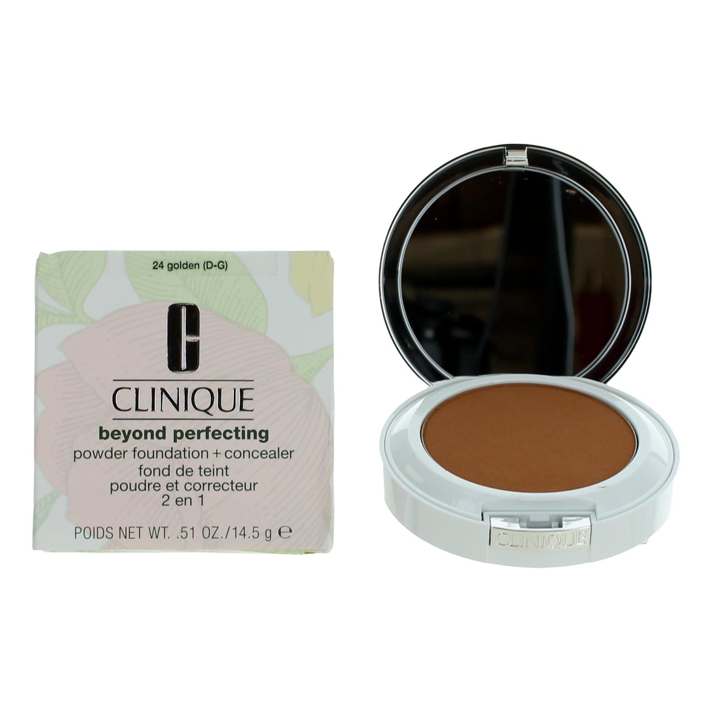 Clinique Beyond Perfecting, .51 oz Powder Foundation + Concealer- 24 Golden