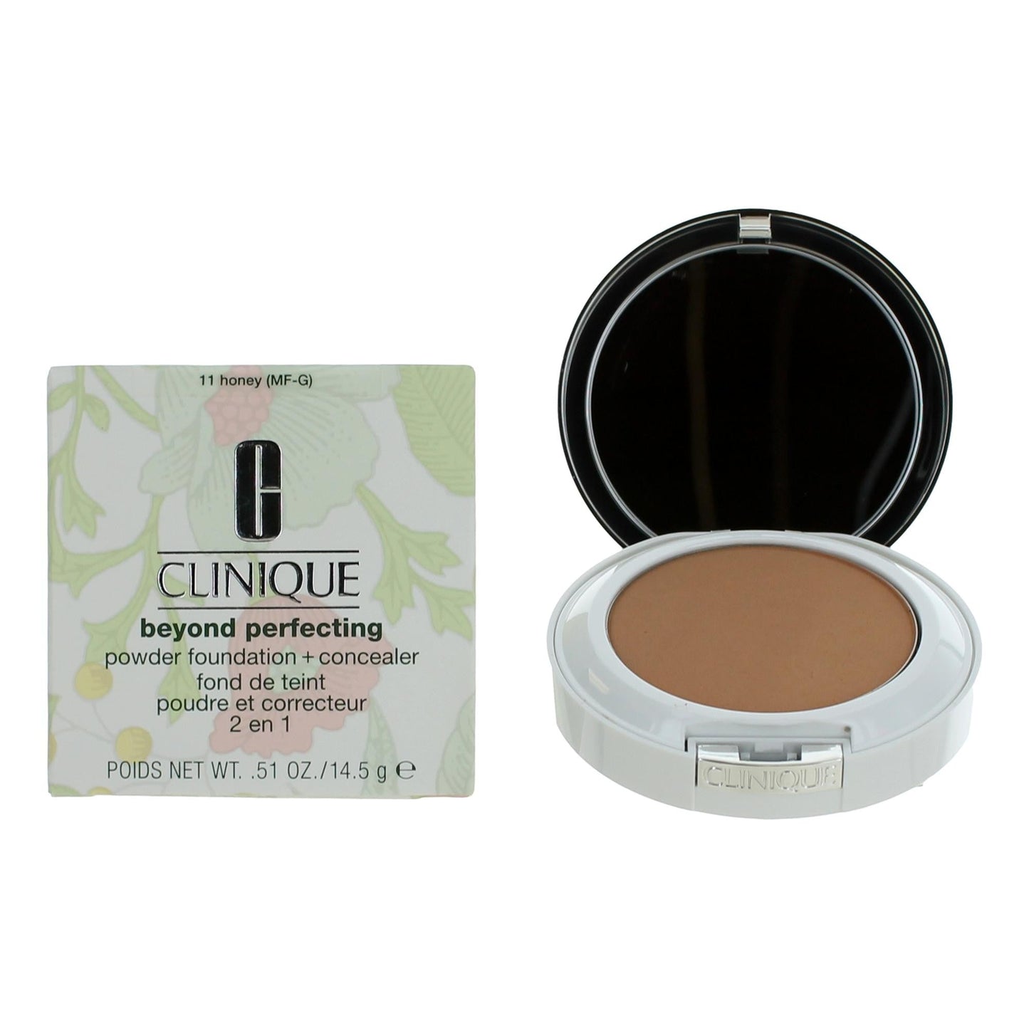 Clinique Beyond Perfecting, .51 oz Powder Foundation + Concealer- 11 Honey