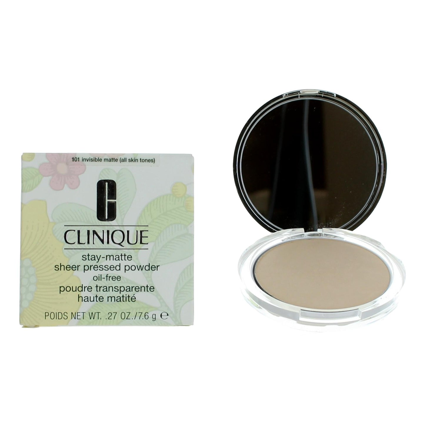Clinique Stay-Matte, .27 oz Sheer Pressed Powder- 101 Invisible Matte (All Skin Tones)