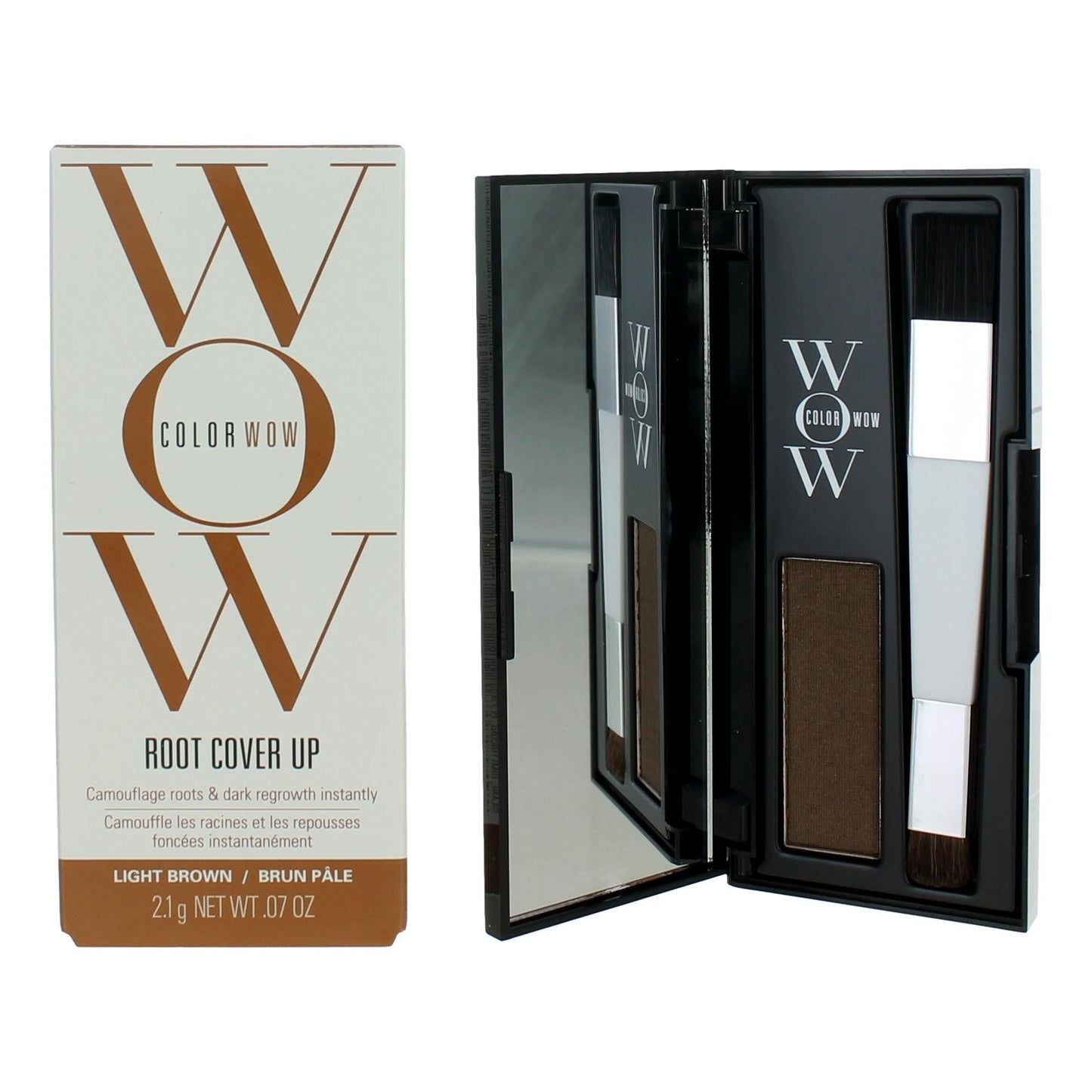 Color Wow Root Cover Up, .07 oz Root Coverup Powder- Light Brown
