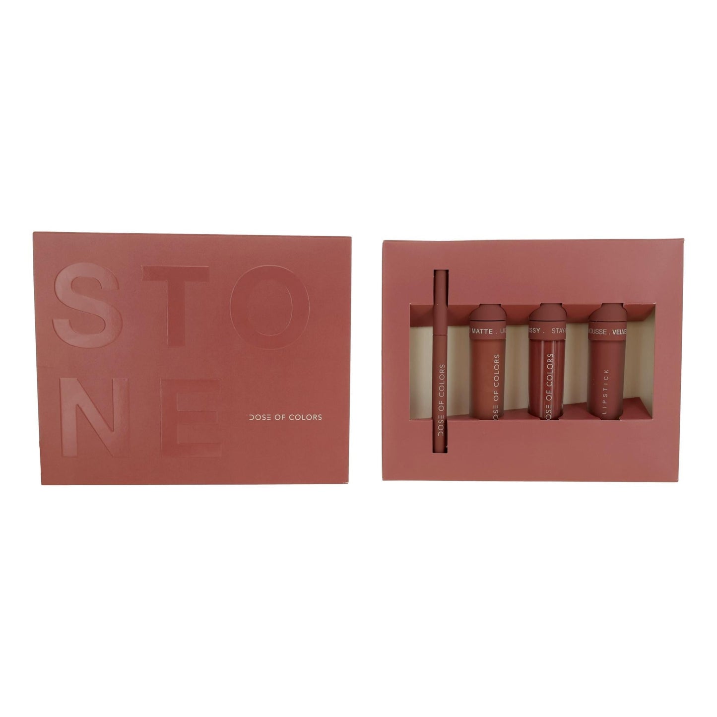 Dose of Colors Stone Lip Set, 4 Piece Set