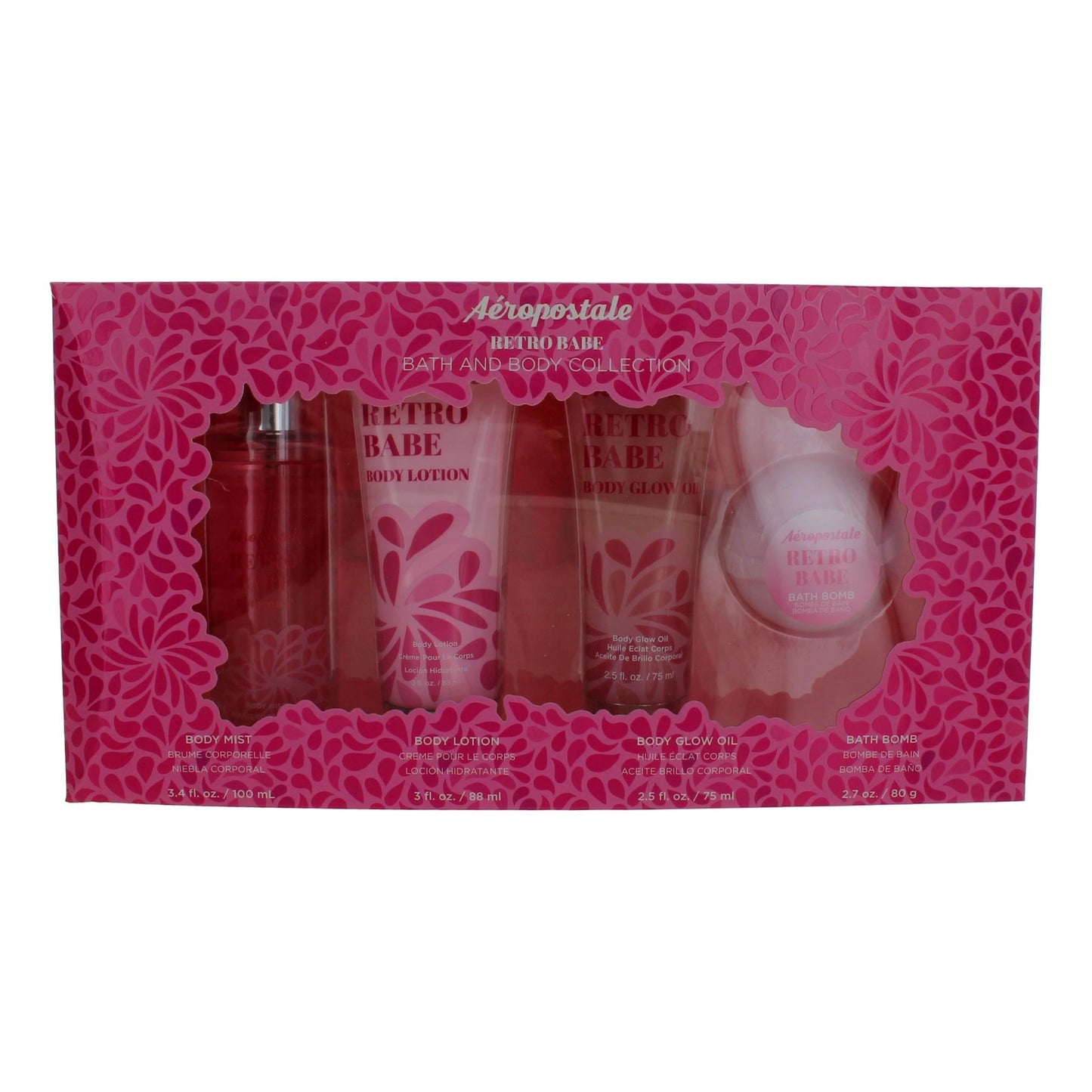 Aeropostale Retro Babe, 4 Piece Bath and Body Collection