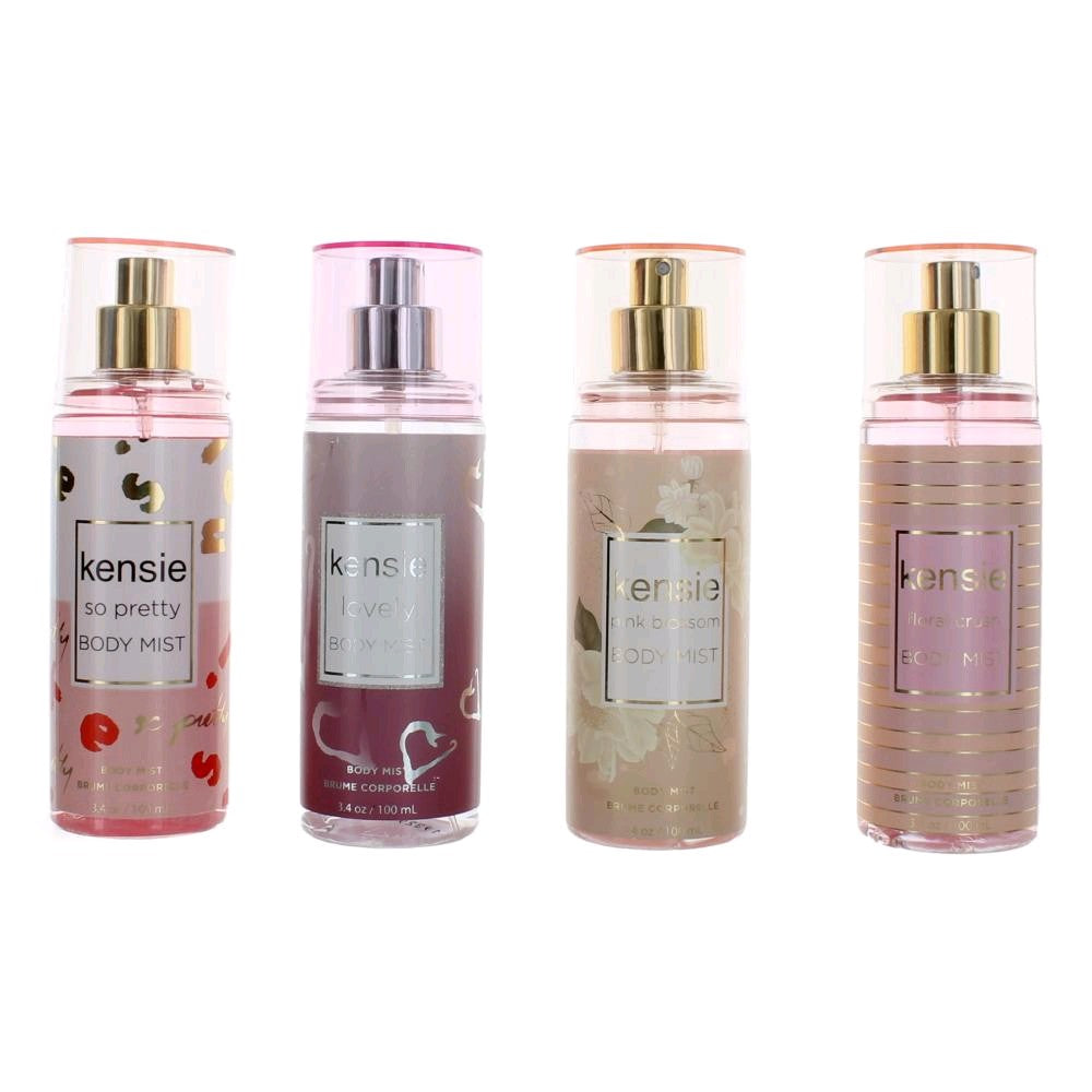 Kensie, 4 Piece Body Mist Variety Gift Set for Women