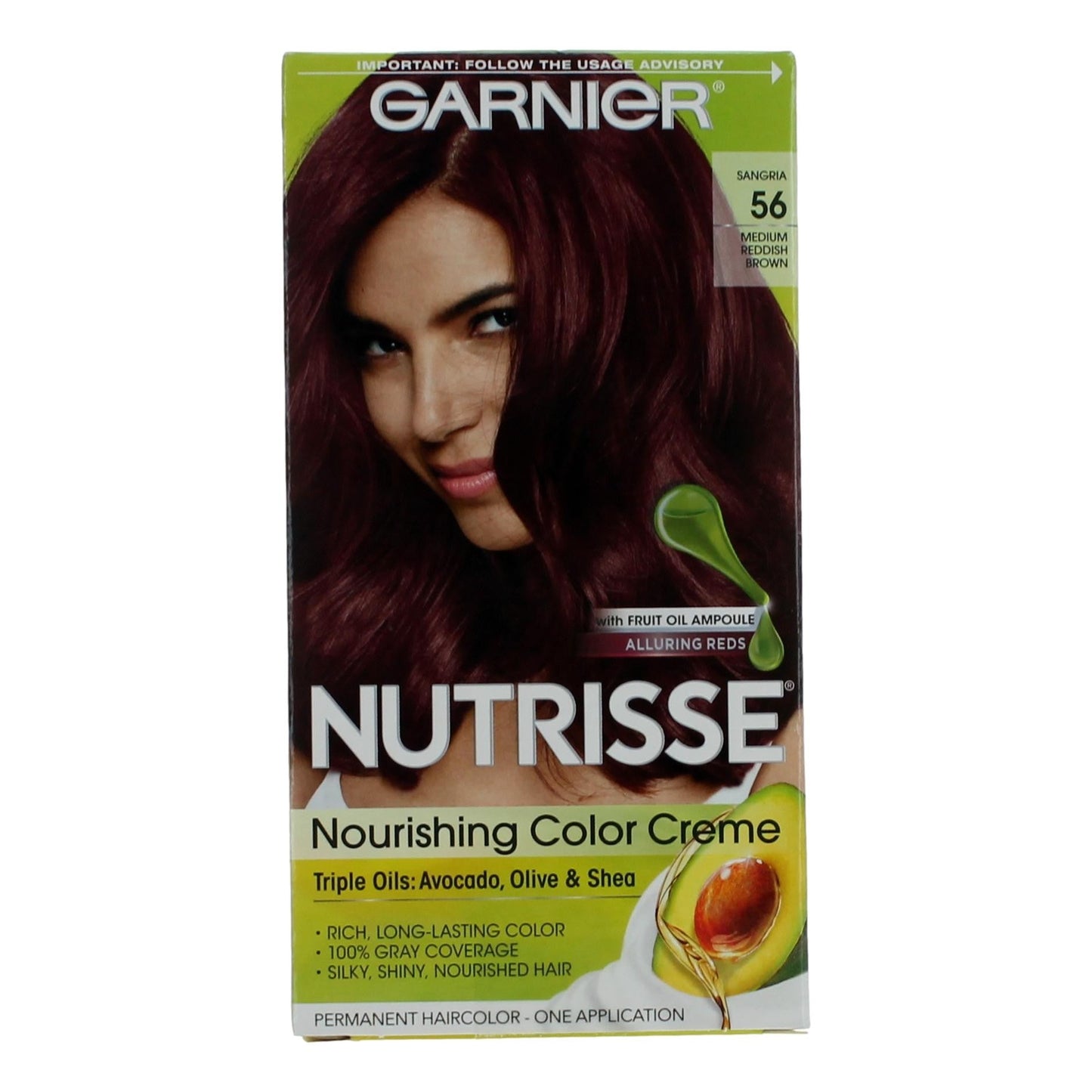 Garnier Hair Color Nutrisse Coloring Creme, Hair Color- Sangria 56