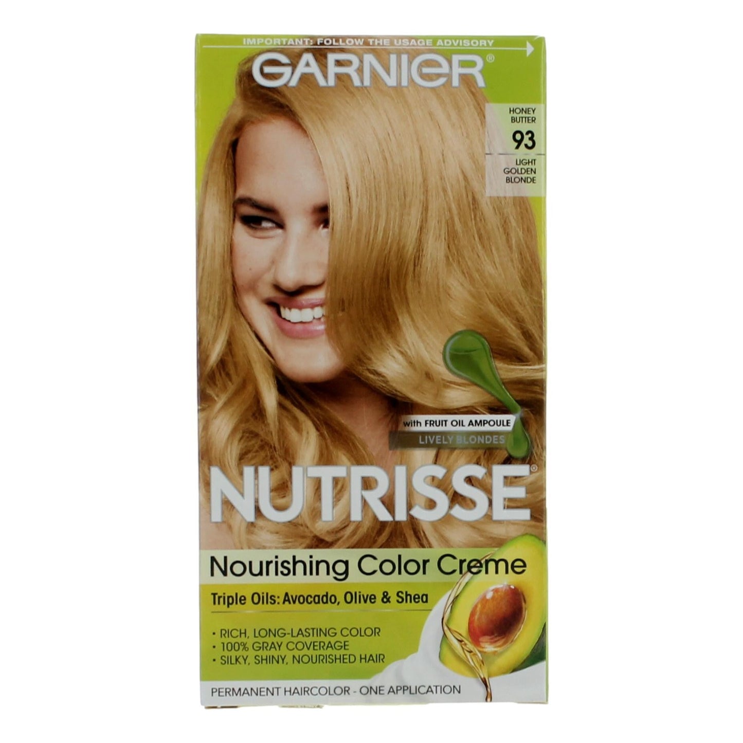 Garnier Hair Color Nutrisse Coloring Creme, Hair Color- Honey Butter 93