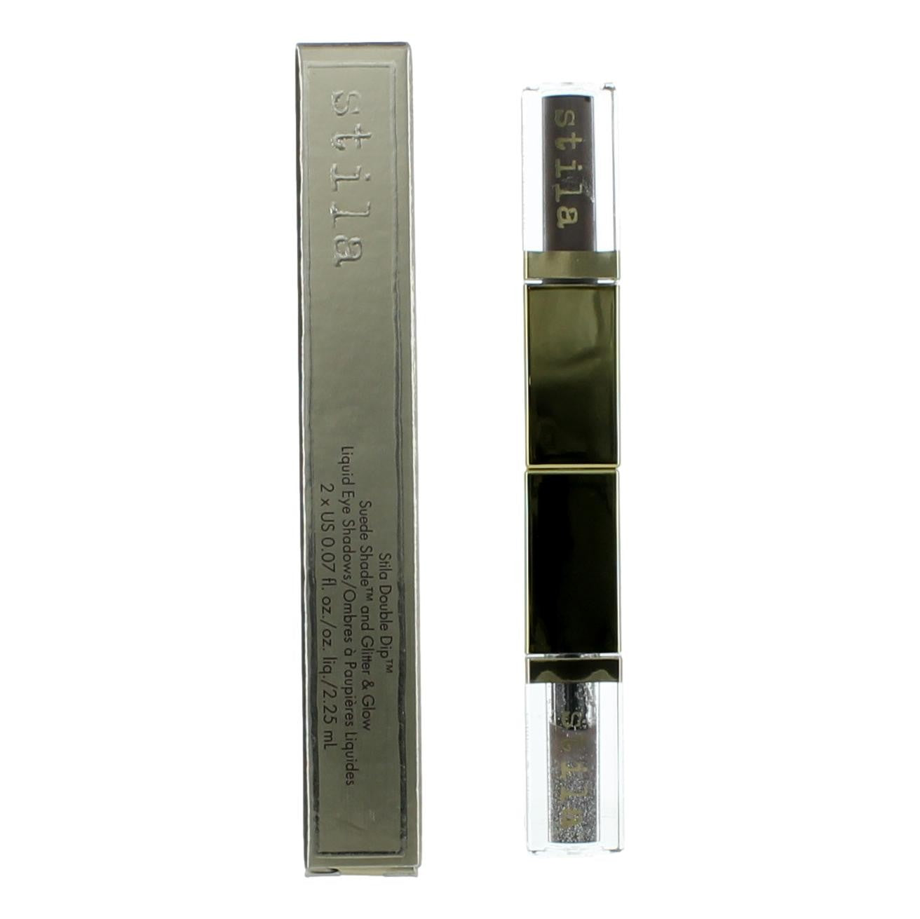 Stila Double Dip, 2 x .07 oz Liquid Eye Shadows- Grey Fox