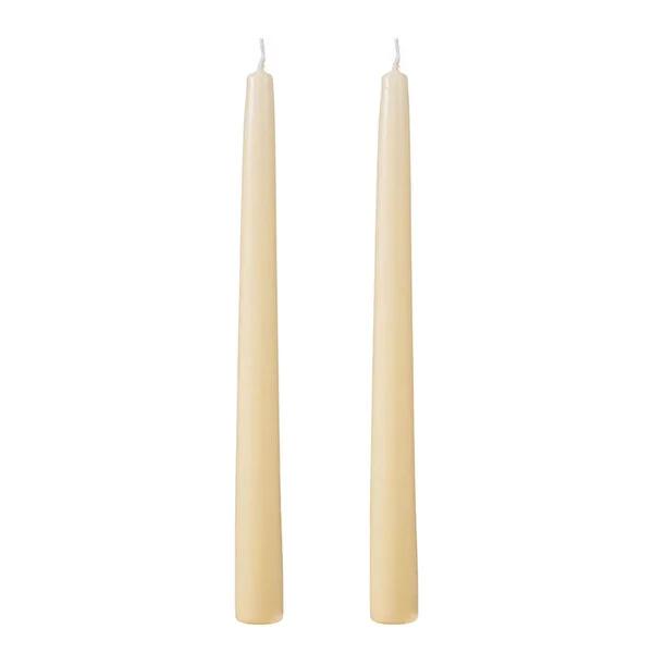 Mistique Cream Candlestick Candles Set of 2 - Elegant Decorative Table Candles for Ambient Lighting & Home Decor