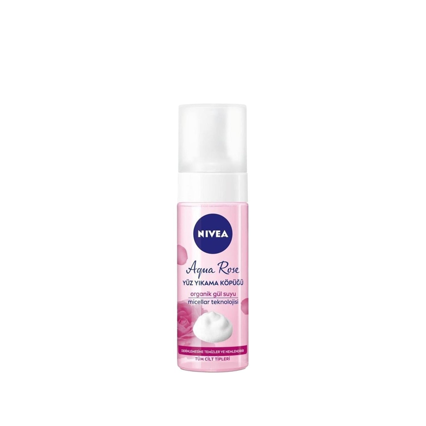Nivea Aqua Rose Facial Cleansing Foam with Rose Water - Gentle, Hydrating, and Soothing for Sensitive Skin - 5.07 fl oz