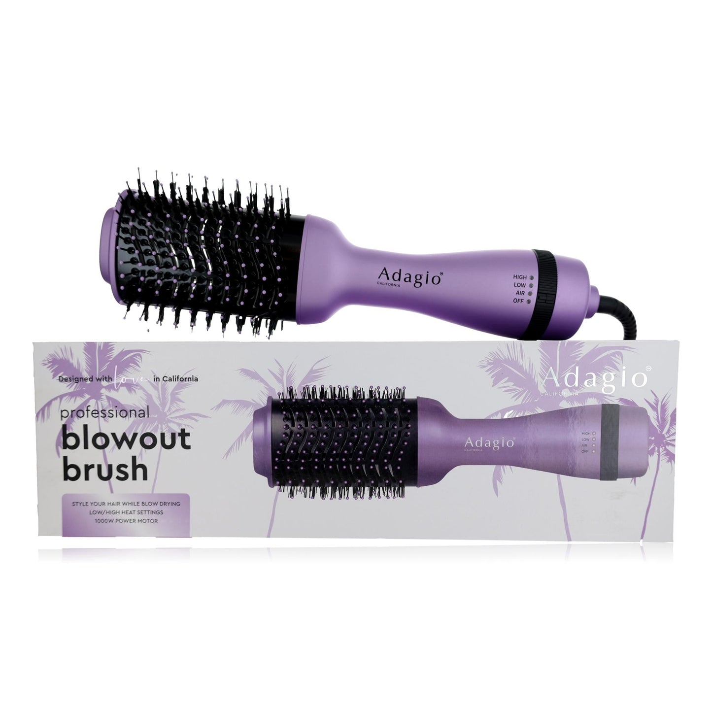 Adagio 3" Professional Blowout Brush - Lavender