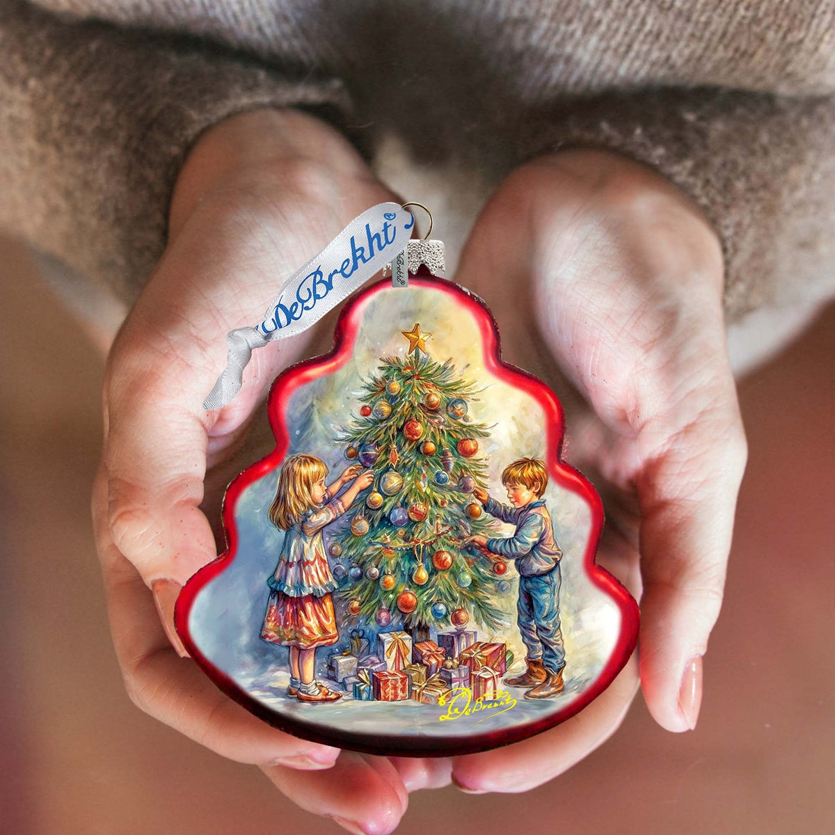 Love Among the Branches Tree Glass Ornament by G. Debrekht - Christmas Decor - 762-032
