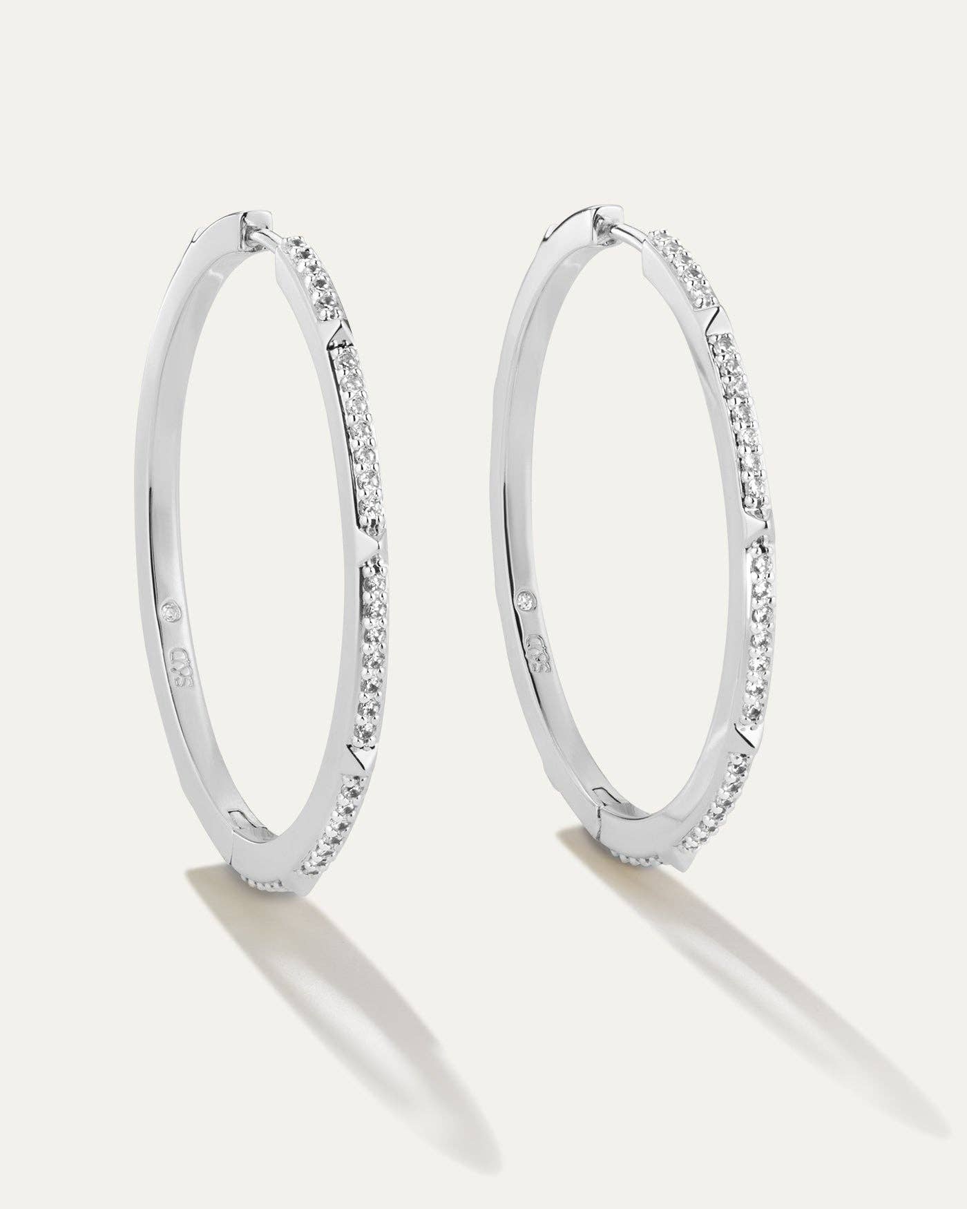 Boucles d'oreilles créoles Charlotte Renegade Stella & Dot | 3,8 cm