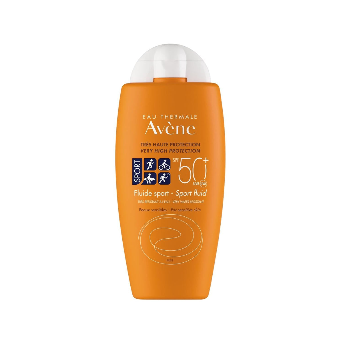 Avene SPF 50+ Sunscreen for Sports - Fluid Formulation, Water-Resistant, 3.38 fl oz