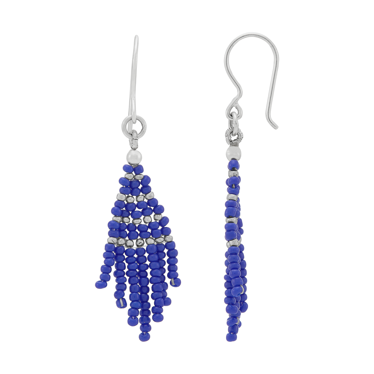 Silpada Endless Harmony Sterling Silver Seed Bead Drop Earrings