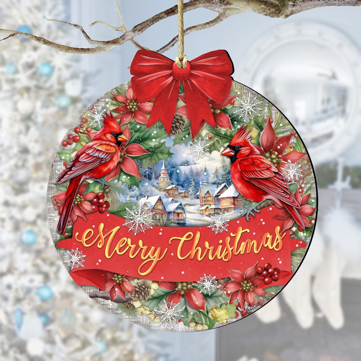 Merry Christmas Wooden Ornaments by G. Debrekht Christmas Decor - 933121