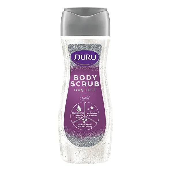 Duru Body Scrub Crystal 450 ml - Exfoliating Skincare with Hyaluronic Acid & Vitamin C