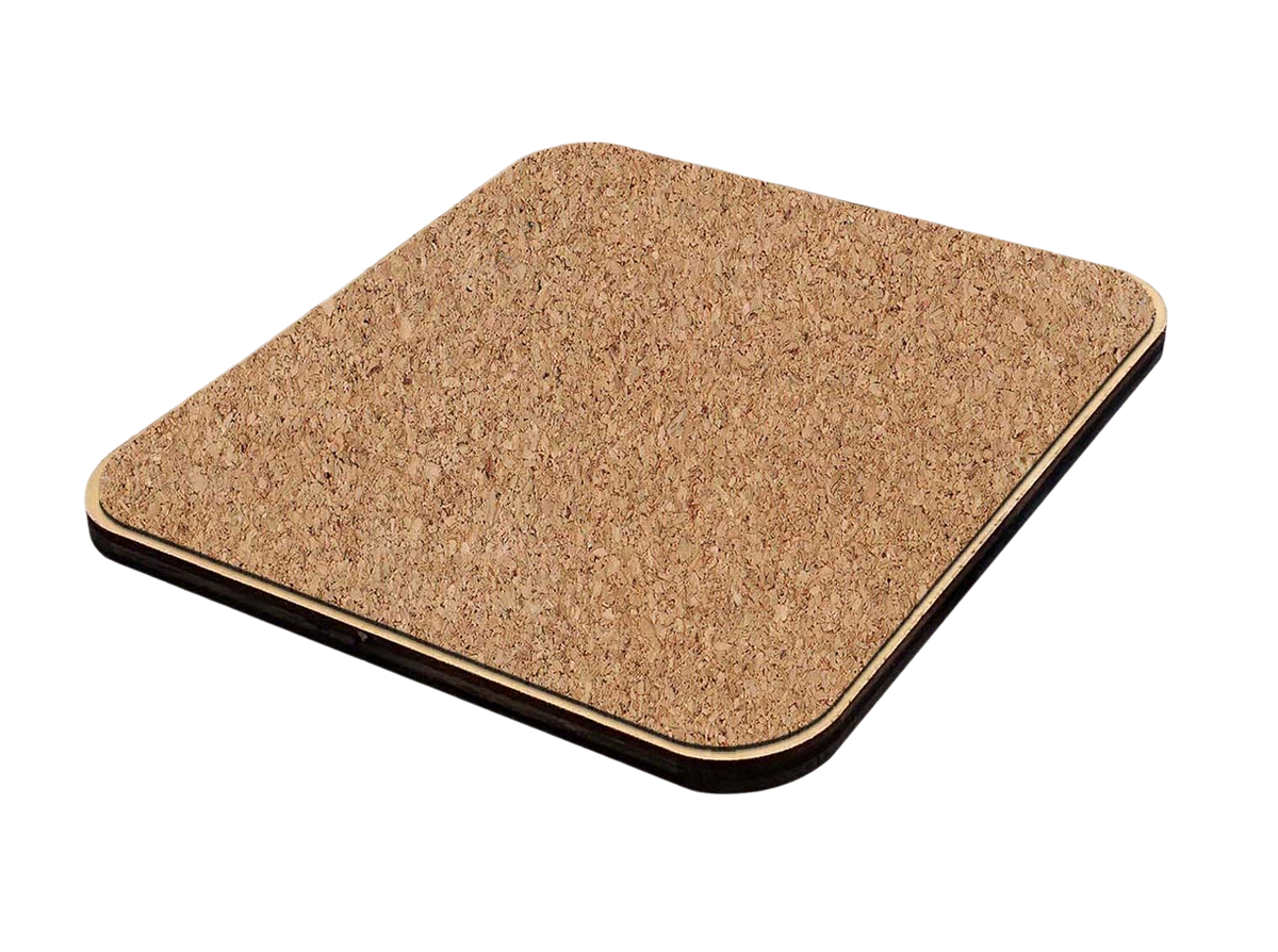 Husky Ride Wooden Cork Coasters Gift Set of 4 by Nature Wonders Nature Wildlife Decor - 95401C-S4